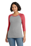 District ®  Women's Perfect Tri ®  3/4-Sleeve Raglan. DM136L