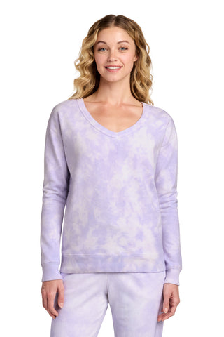 Port & Co ®  Women's Beach Wash ®  Cloud Tie-Dye V-Neck Sweatshirt LPC140V