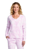 Port & Co ®  Women's Beach Wash ®  Cloud Tie-Dye V-Neck Sweatshirt LPC140V