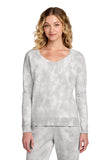 Port & Co ®  Women's Beach Wash ®  Cloud Tie-Dye V-Neck Sweatshirt LPC140V