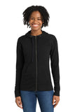 Sport-Tek  ®  Women's PosiCharge  ®  Tri-Blend Wicking Fleece Full-Zip Hooded Jacket LST293