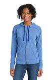 Sport-Tek  ®  Women's PosiCharge  ®  Tri-Blend Wicking Fleece Full-Zip Hooded Jacket LST293