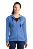 Sport-Tek  ®  Women's PosiCharge  ®  Tri-Blend Wicking Fleece Full-Zip Hooded Jacket LST293