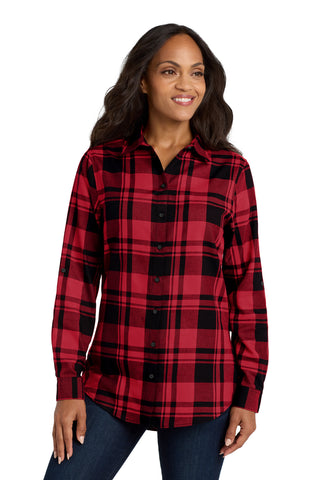 Port Authority ®  Women's Plaid Flannel Tunic . LW668