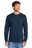 Port & Co ®  Tall Long Sleeve Essential Pocket Tee. PC61LSPT