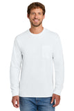 Port & Co ®  Tall Long Sleeve Essential Pocket Tee. PC61LSPT