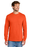 Port & Co ®  Long Sleeve Essential Pocket Tee.  PC61LSP