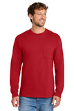 Port & Co ®  Tall Long Sleeve Essential Pocket Tee. PC61LSPT
