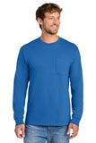 Port & Co ®  Tall Long Sleeve Essential Pocket Tee. PC61LSPT