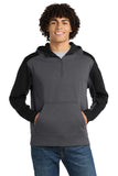 Sport-Tek ®   Tech Fleece Colorblock 1/4-Zip Hooded Sweatshirt. ST249