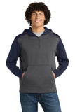 Sport-Tek ®   Tech Fleece Colorblock 1/4-Zip Hooded Sweatshirt. ST249