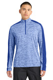 Sport-Tek ®  PosiCharge ®  Electric Heather Colorblock 1/4-Zip Pullover. ST397