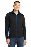 Sport-Tek ®  Sport-Wick ®  Stretch Contrast Full-Zip Jacket.  ST853