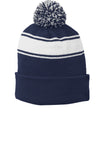Sport-Tek ®  Stripe Pom Pom Beanie.  STC28