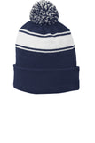 Sport-Tek ®  Stripe Pom Pom Beanie.  STC28
