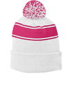 Sport-Tek ®  Stripe Pom Pom Beanie.  STC28