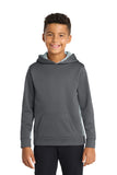 Sport-Tek ®  Youth Sport-Wick ®  CamoHex Fleece Colorblock Hooded Pullover.  YST239