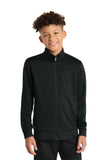 Sport-Tek  ®  Youth Tricot Sleeve Stripe Track Jacket. YST94
