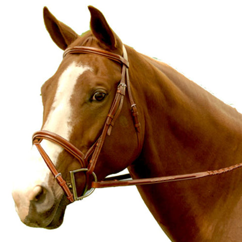 *ONLY ONE LEFT* EXSELLE ELITE FANCY RAISED PADDED BRIDLE Laced Reins are included Med Brown