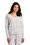 Port & Company® Ladies Beach Wash® Cloud Tie-Dye V-Neck Sweatshirt LPC140V