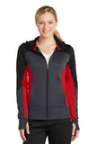 Sport-Tek® Ladies Tech Fleece Colorblock Full-Zip Hooded Jacket. LST245