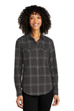 Port Authority® Ladies Long Sleeve Ombre Plaid Shirt LW672