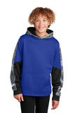Sport-Tek® Youth Sport-Wick® Mineral Freeze Fleece Colorblock Hooded Pullover. YST231
